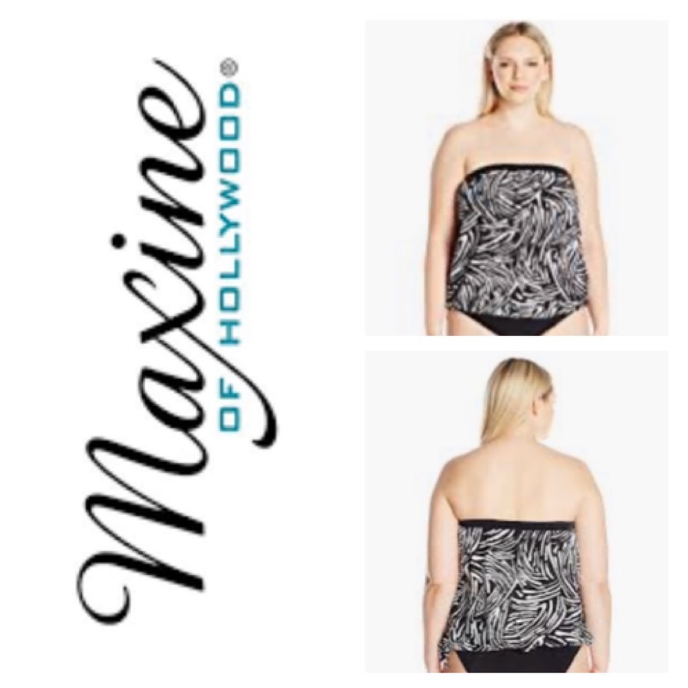 Maxine of Hollywood Bandeau tankini swimsuit top - Picture 3 of 8